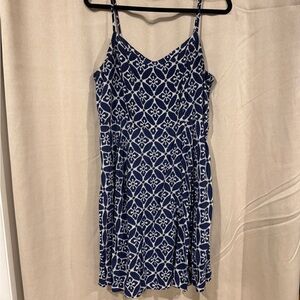 Old Navy Navy&White Patterned Dress XL